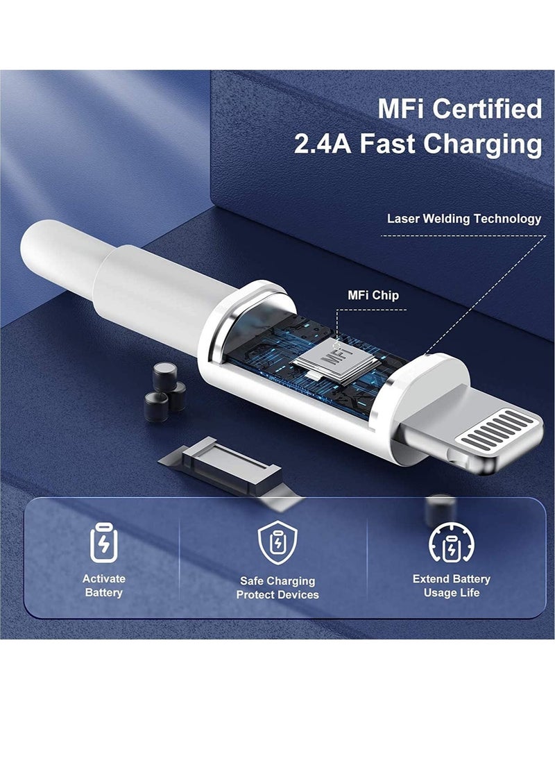 ELTRAZONE iPhone Charger Lightning Cable, [Apple MFi Certified] 2 Pack USB Plug Rapid Wall Charger Travel Plug & 2 Pack Lightning to USB Fast Charging Data Sync Transfer Cord with iPhone 13 112/11/XS/XR/X/8/7/i - Image 4