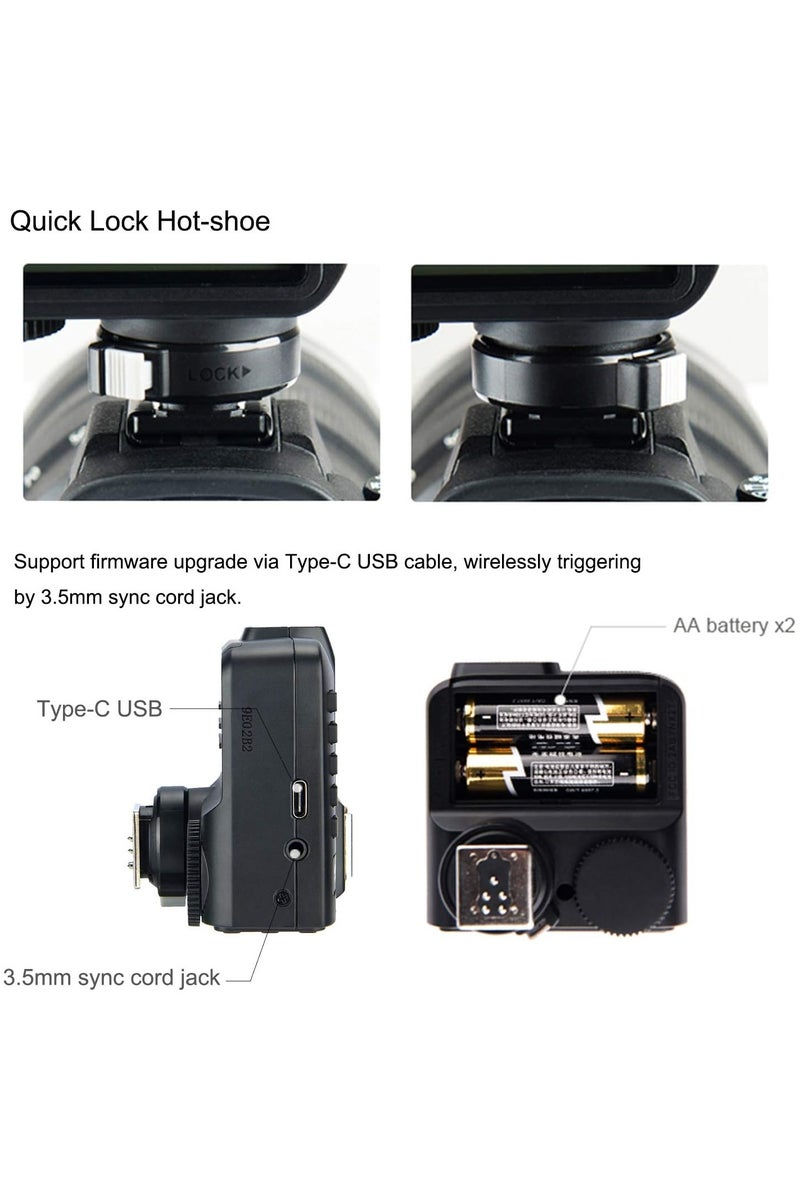 Godox X2T-C TTL High-Speed Sync 1/8000s 2.4G Wireless Flash Trigger Transmitter with Bluetooth Connection Compatible for Canon Cameras with USB LED,HSS Transmitter for Godox Flash,Group Function,APP Control - Image 4