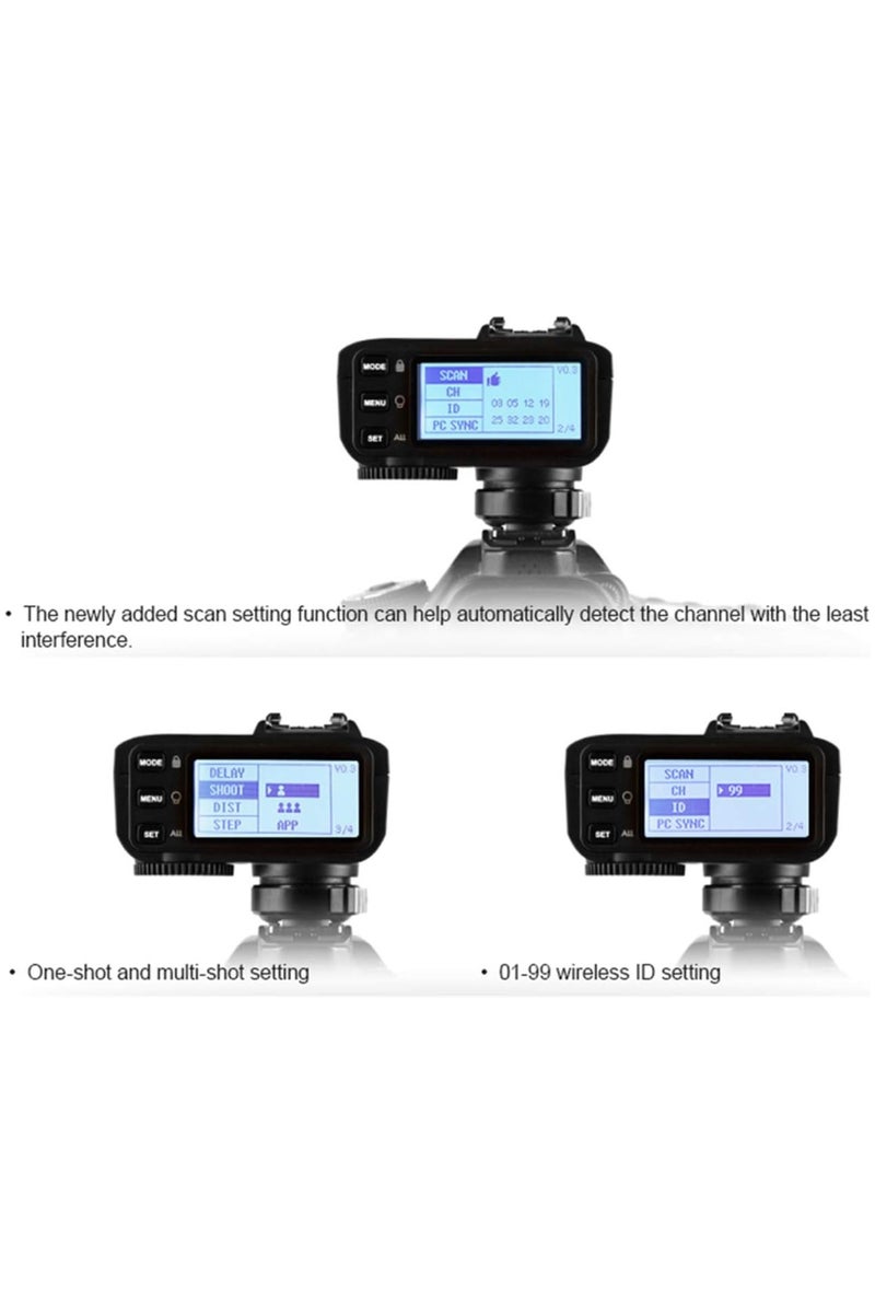 Godox X2T-C TTL High-Speed Sync 1/8000s 2.4G Wireless Flash Trigger Transmitter with Bluetooth Connection Compatible for Canon Cameras with USB LED,HSS Transmitter for Godox Flash,Group Function,APP Control - Image 5