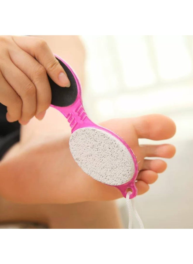 حجر قدم بديكير متعدد الاستخدام – إزالة الجلد الميت وتنعيم القدم | فرشاة تنظيف + سنفرة مزدوجة لنعومة فائقة om - Image 3