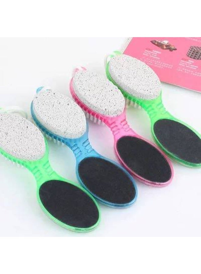 حجر قدم بديكير متعدد الاستخدام – إزالة الجلد الميت وتنعيم القدم | فرشاة تنظيف + سنفرة مزدوجة لنعومة فائقة om - Image 2