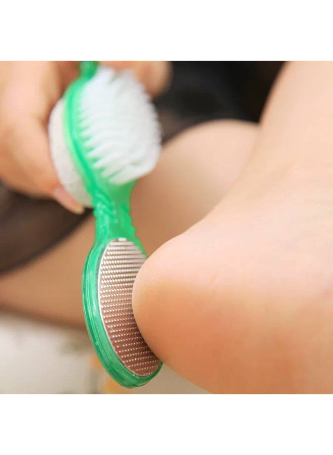 حجر قدم بديكير متعدد الاستخدام – إزالة الجلد الميت وتنعيم القدم | فرشاة تنظيف + سنفرة مزدوجة لنعومة فائقة om - Image 4