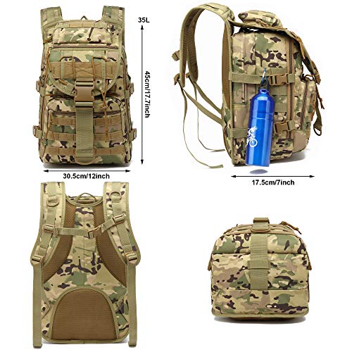 Yusudan Camo Tactical Backpack for Men, Military Survival Army Backpacks for Camping Hiking Trekking - Image 5
