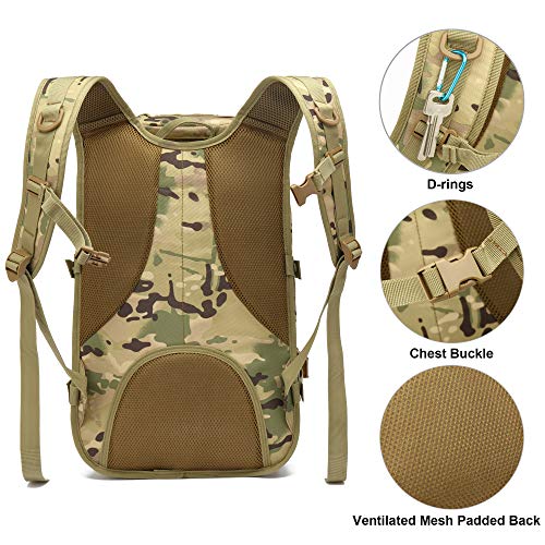 Yusudan Camo Tactical Backpack for Men, Military Survival Army Backpacks for Camping Hiking Trekking - Image 4