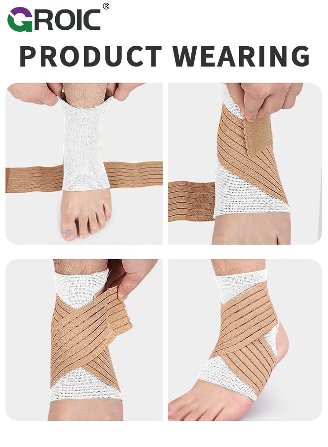 GROIC Ankle Brace, Ankle Compression Sleeve with Adjustable Strap, Ankle Wrap Stabilizing Ligaments, Plantar Fasciitis Relief, Ankle Support for Men and Women with Sprained Ankles - Image 5