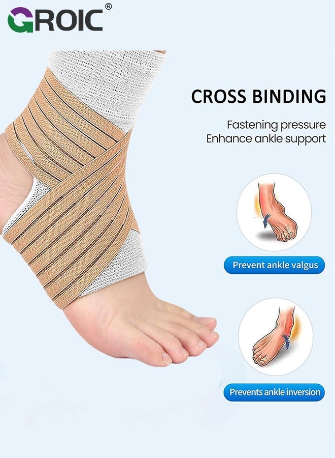 GROIC Ankle Brace, Ankle Compression Sleeve with Adjustable Strap, Ankle Wrap Stabilizing Ligaments, Plantar Fasciitis Relief, Ankle Support for Men and Women with Sprained Ankles - Image 3