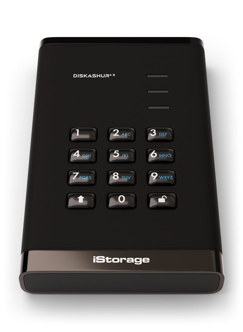 iStorage قرص iStorage diskAshur3 HDD سعة 500GB باللون الأسود - قرص صلب محمول آمن - محمي بكلمة مرور - مقاوم للغبار والماء - تشفير الأجهزة - Image 4