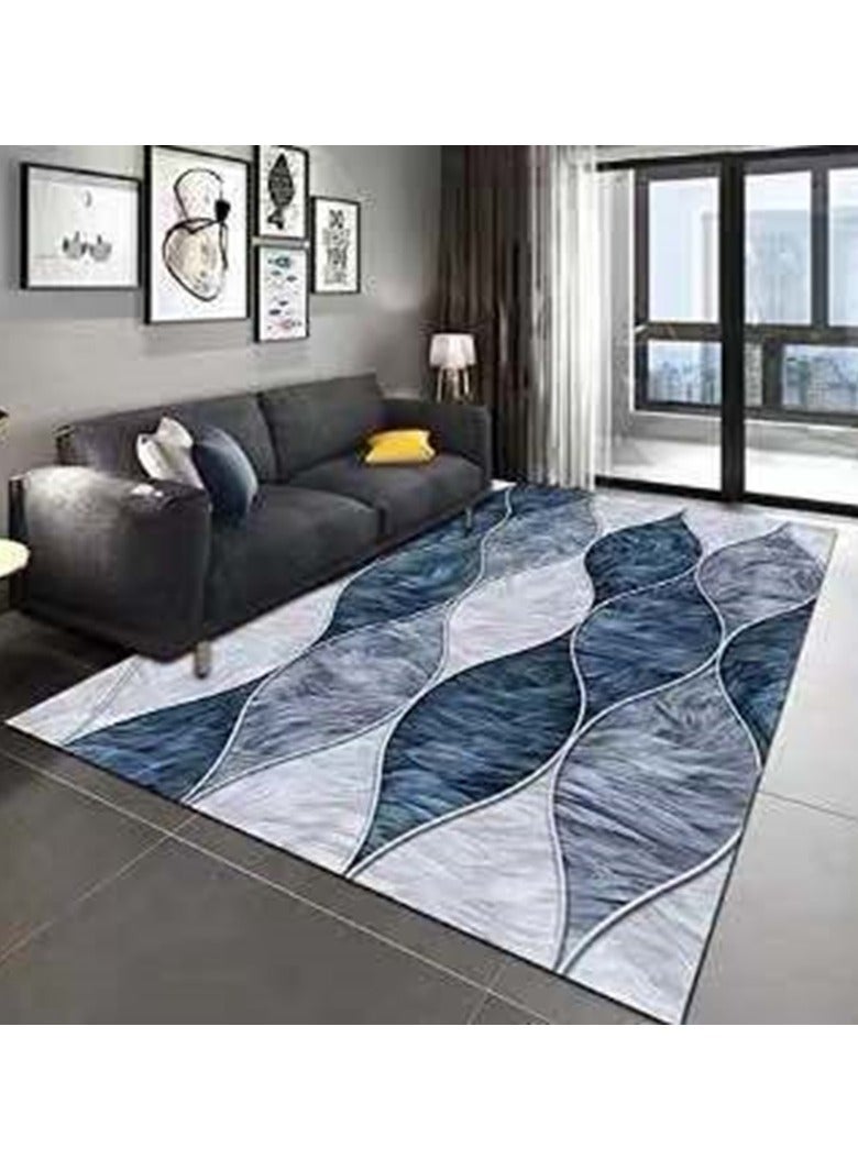 Loquat سجادة مطبوعة هندسية بسيطة من ألياف البوليستر عالية الجودة - Image 1