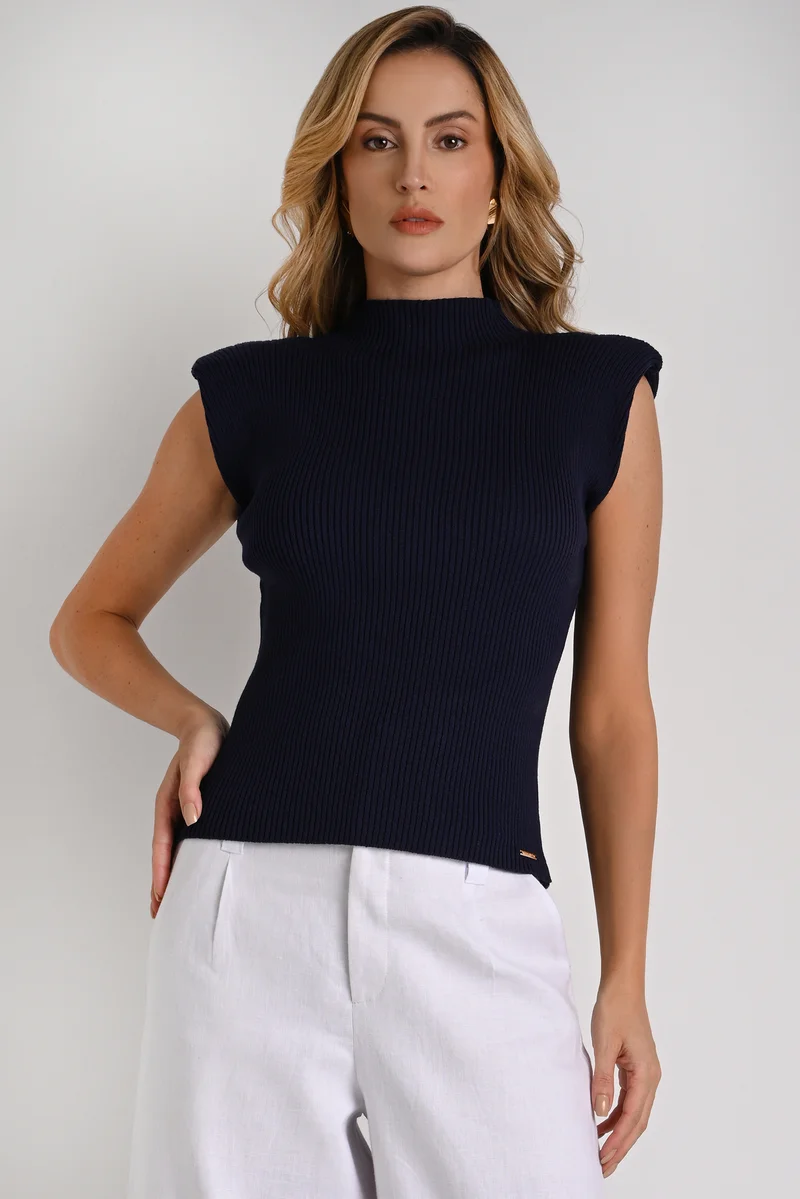 Carmen Steffens Nefertiti Shoulder Pad Blouse