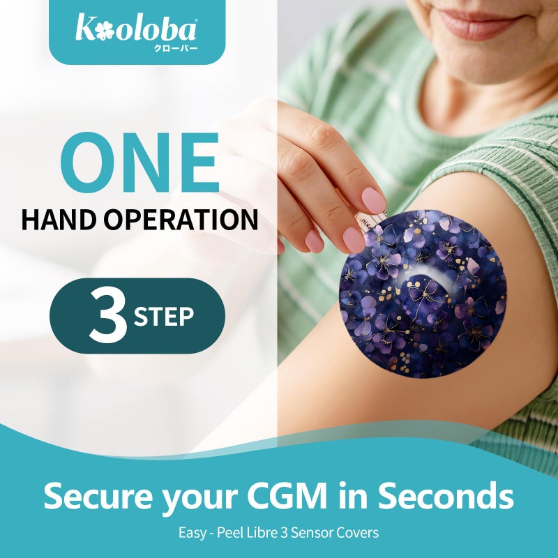 Kooloba Over Patches for Dexcom G7 - Adhesive Patches for Dexcom G7 Waterproof with Easy-Peel Tab Pre-Cut,Stelo Flexible CGM Tape,Long-Lasting for 10-14 Day 20pcs,Astralora - Image 2