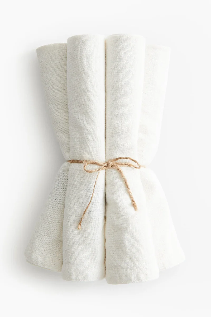 H&M 4-pack linen-blend napkins