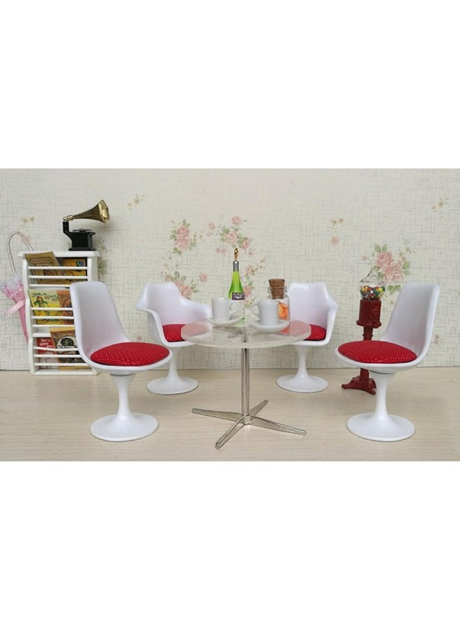 silvercnc Miniature Clear Round Table for 1/12th Dollhouse Fairy Garden Decor, Dolls House  - Image 4