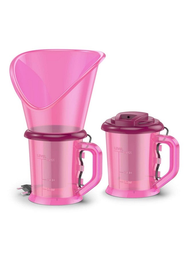 NEXT ANGLE STOREMART Vaporizer with 2 Attachments Facial Sauna Steamer, Nose Steamer,Cold, Nozzle Inhaler, Nose Vaporiser, steamer, vaporizer (Pink) - Image 2