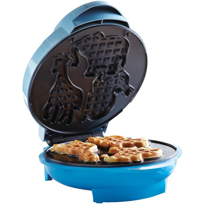 Brentwood Brentwood Animal Shape Waffle Maker Machine Non-Stick, Blue 