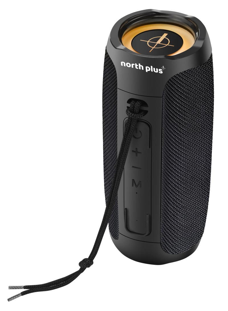 North Plus SoundWave34 Bluetooth Speaker, 40W Stereo Sound, TWS Pairing, IP65 Water Resistant, Long Range, FM Radio, USB/Micro SD Playback, LED Indicators, Portuguese Design - Image 1