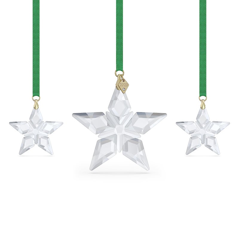 Swarovski Annual Edition 2023 Snowflake Hanging Ornament Set  Clear Swarovski Crystals  Part of the Swarovski Annual Edition Collection - Image 1