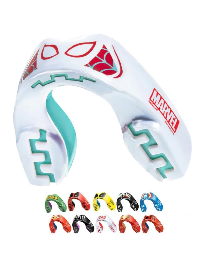 MARVEL Spider-Gwen Sports Mouthguard for Junior, Dual Layer Premium Protection Adults Gum Shield with Case for Boxing, MMA, Rugby, Martial Arts, Judo and All Contact Sports - Image 1