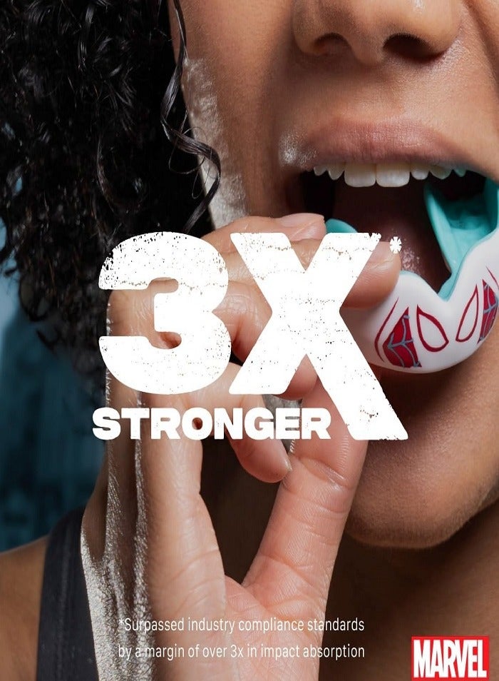 MARVEL Spider-Gwen Sports Mouthguard for Junior, Dual Layer Premium Protection Adults Gum Shield with Case for Boxing, MMA, Rugby, Martial Arts, Judo and All Contact Sports - Image 2