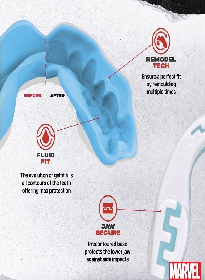 MARVEL Spider-Gwen Sports Mouthguard for Junior, Dual Layer Premium Protection Adults Gum Shield with Case for Boxing, MMA, Rugby, Martial Arts, Judo and All Contact Sports - Image 3