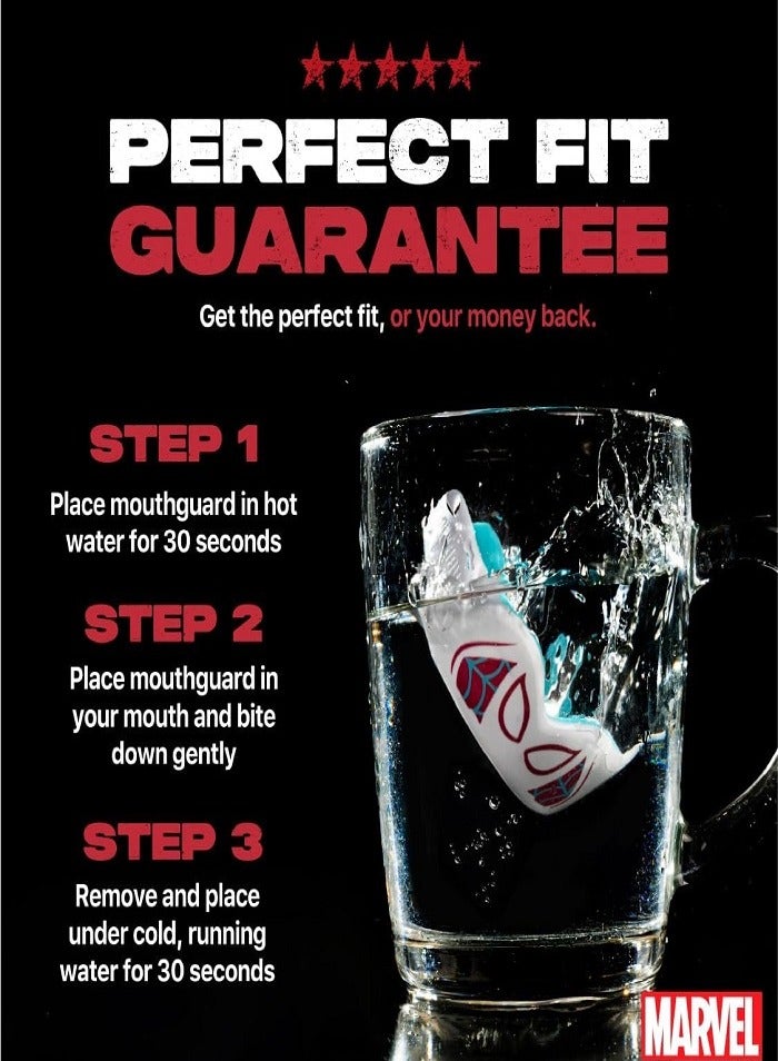 MARVEL Spider-Gwen Sports Mouthguard for Junior, Dual Layer Premium Protection Adults Gum Shield with Case for Boxing, MMA, Rugby, Martial Arts, Judo and All Contact Sports - Image 4