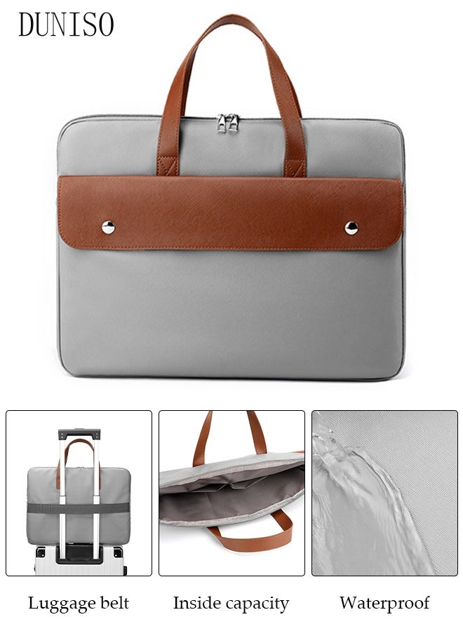 DUNISO 15.6 Inch Laptop Bag Lightweight Computer Bag Travel Business Briefcase Water Resistance Handbag Messenger Bag for Men and Women Work Office  - Image 1