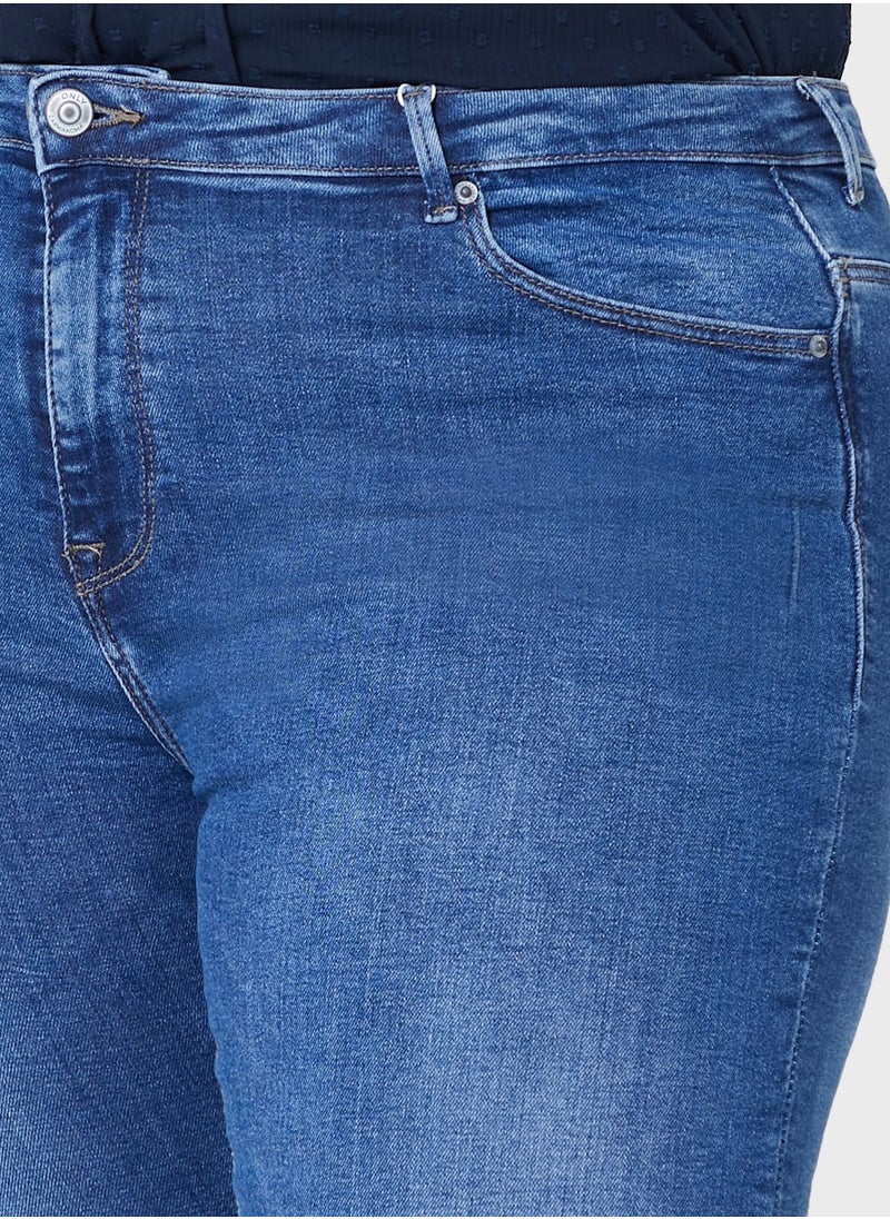Only Carmakoma - High Waist Flare Jeans - Image 1