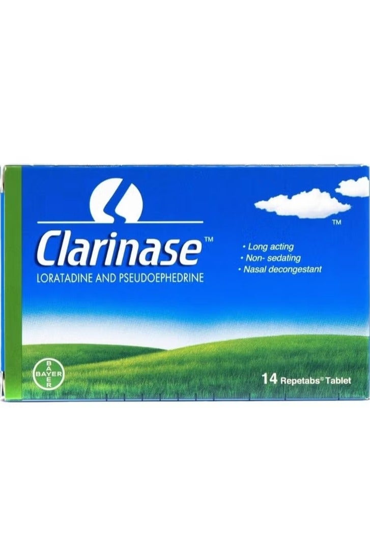 BAYER Clarinase Tablets for Allegy and Cold 14s - Image 1