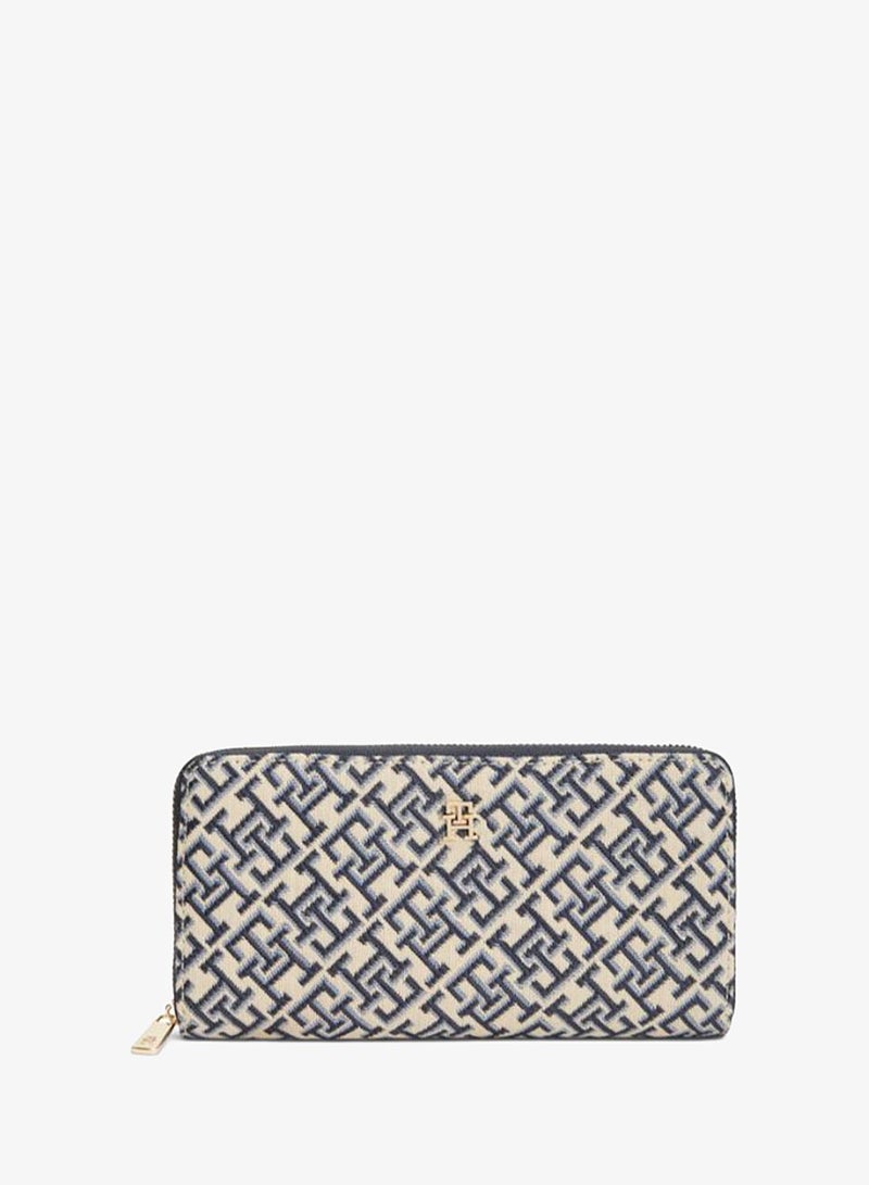 TOMMY HILFIGER Hilfiger Icon Jacquard Zip Around Wallet - Image 1
