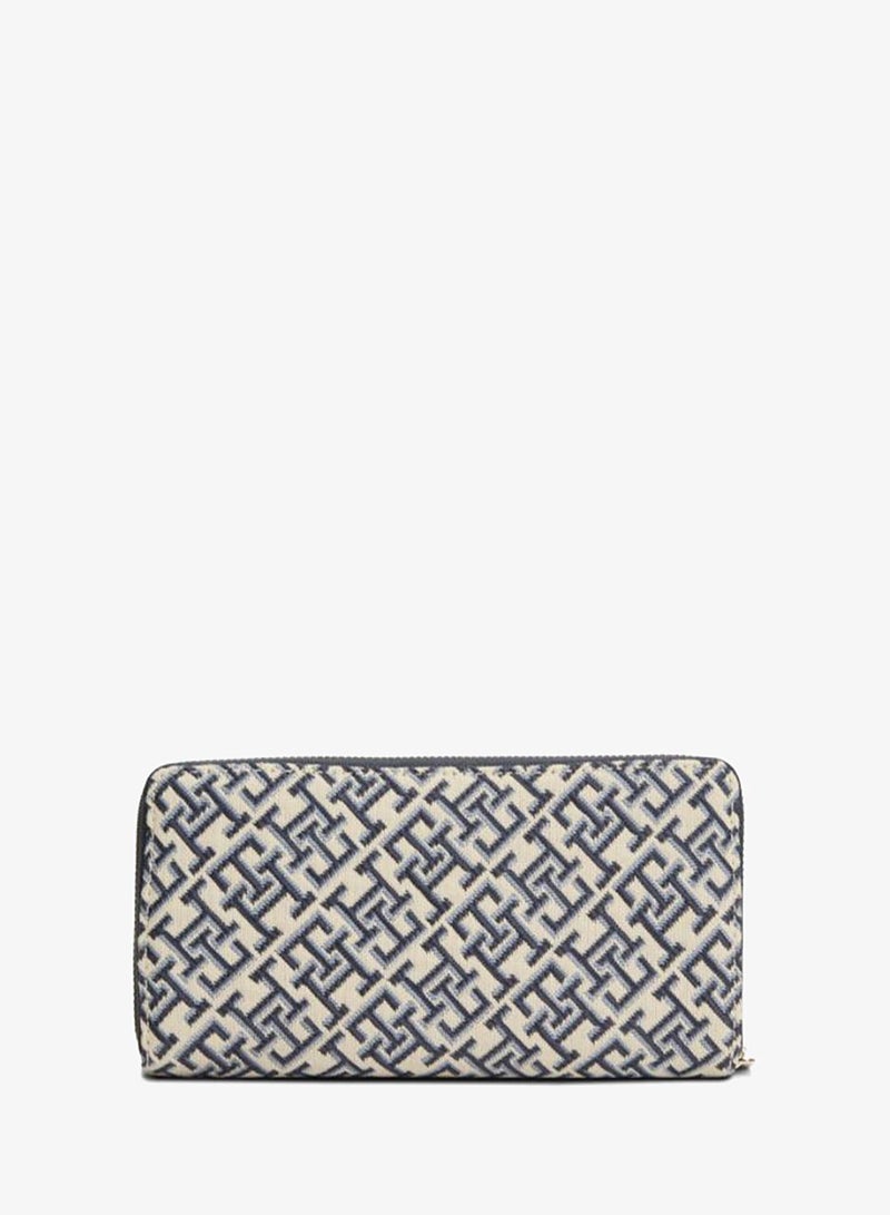 TOMMY HILFIGER Hilfiger Icon Jacquard Zip Around Wallet - Image 2