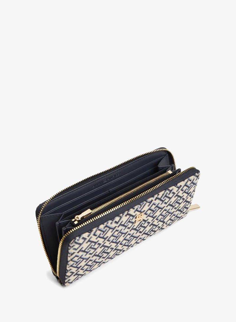 TOMMY HILFIGER Hilfiger Icon Jacquard Zip Around Wallet - Image 3
