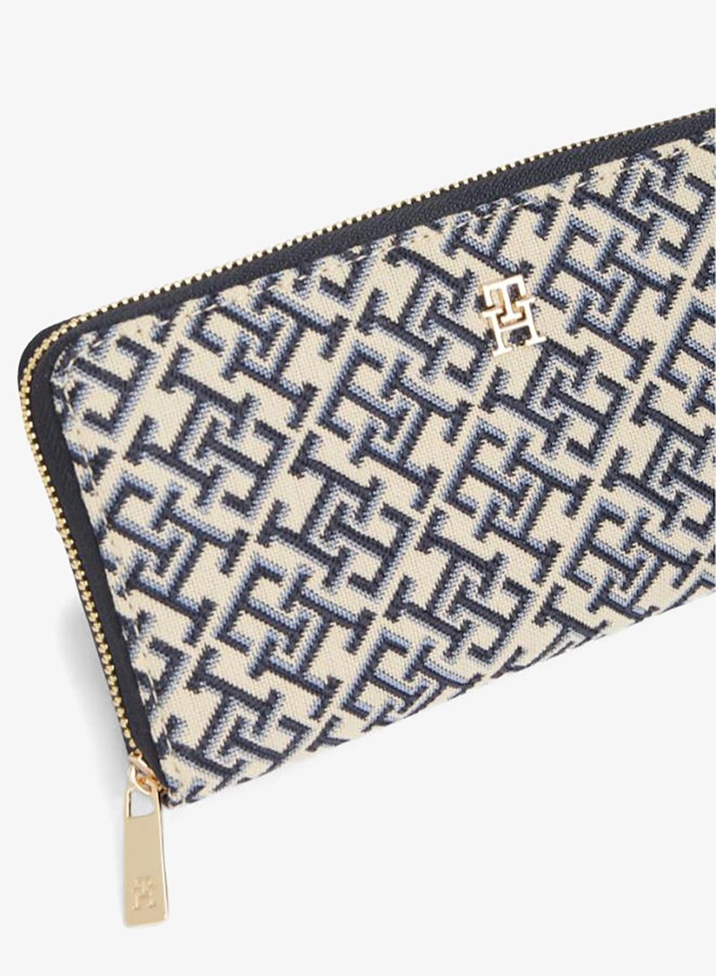 TOMMY HILFIGER Hilfiger Icon Jacquard Zip Around Wallet - Image 4