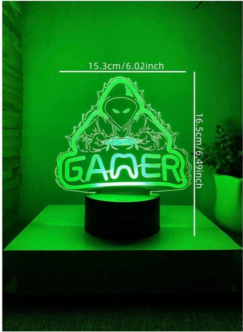 كيلا مصباح طاولة LED ثلاثي الأبعاد متعدد الألوان بنمط ألعاب مصباح طاولة مزخرف - Image 2