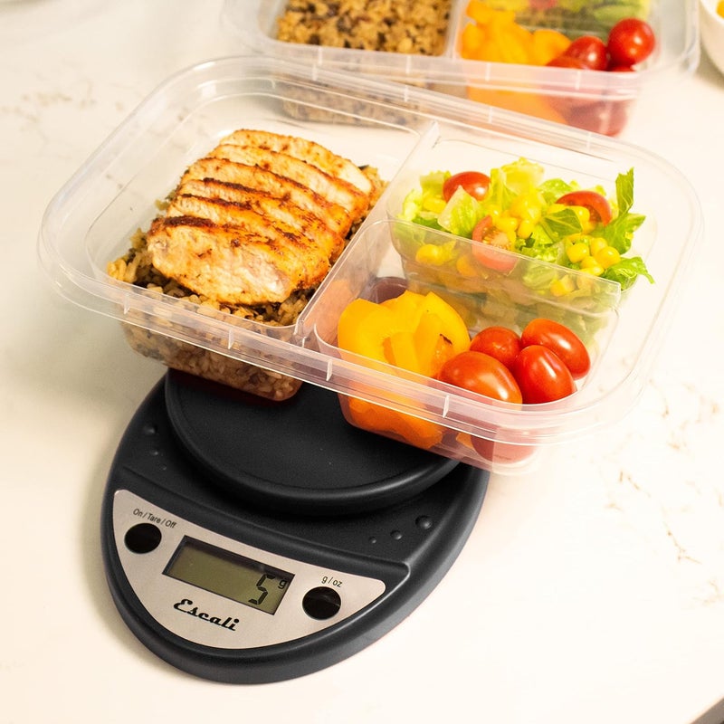 Escali Primo Digital Food Scale, Multi-Functional Kitchen Scale, Precise Weight Measuring and Portion Control, Baking and Cooking Made Simple, 8.5 x 6 x 1.5 inches, Black - Image 5