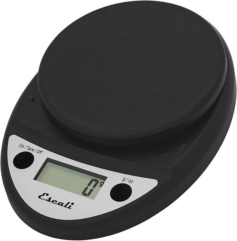Escali Primo Digital Food Scale, Multi-Functional Kitchen Scale, Precise Weight Measuring and Portion Control, Baking and Cooking Made Simple, 8.5 x 6 x 1.5 inches, Black - Image 1