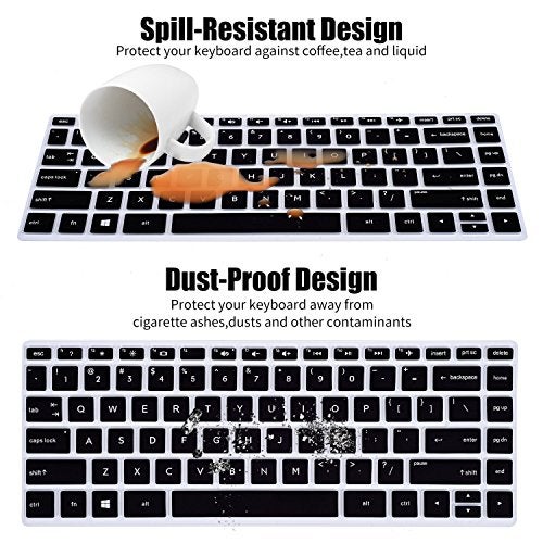 Saco Silicone Skin Keyboard Protector Cover for HP Pavilion x360 14-BA078TX Convertible 14-inch Touch Laptop -Black - Image 4