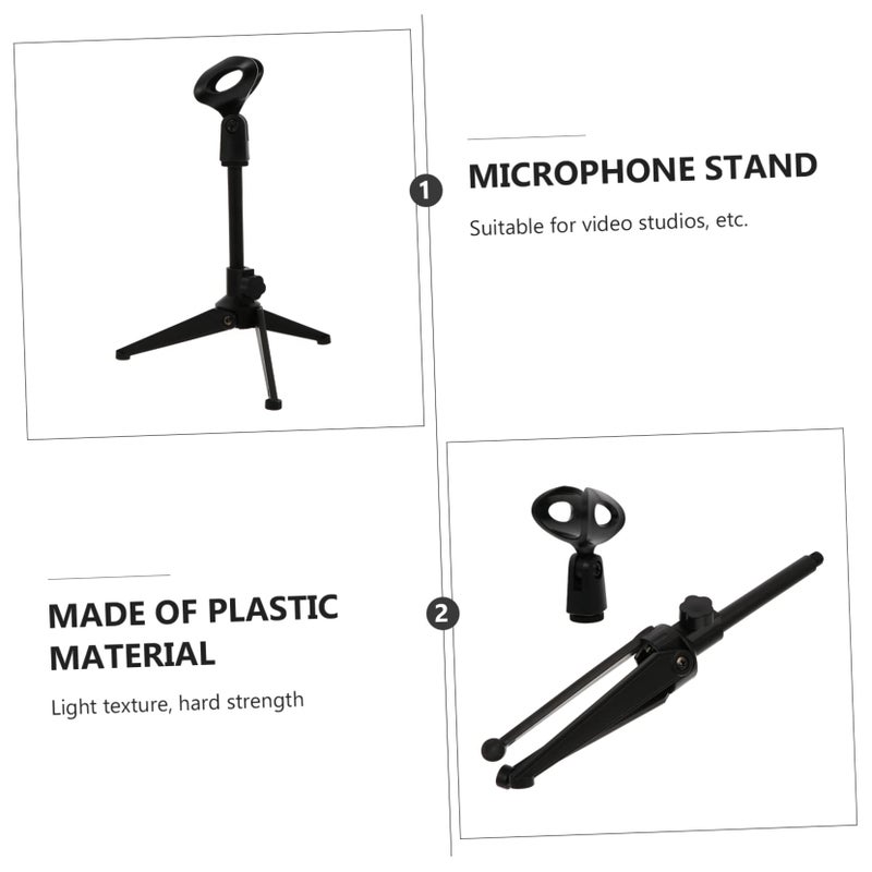Adjustable Desktop Microphone Stand Foldable Tripod For Conference Church Studio Use - Image 4