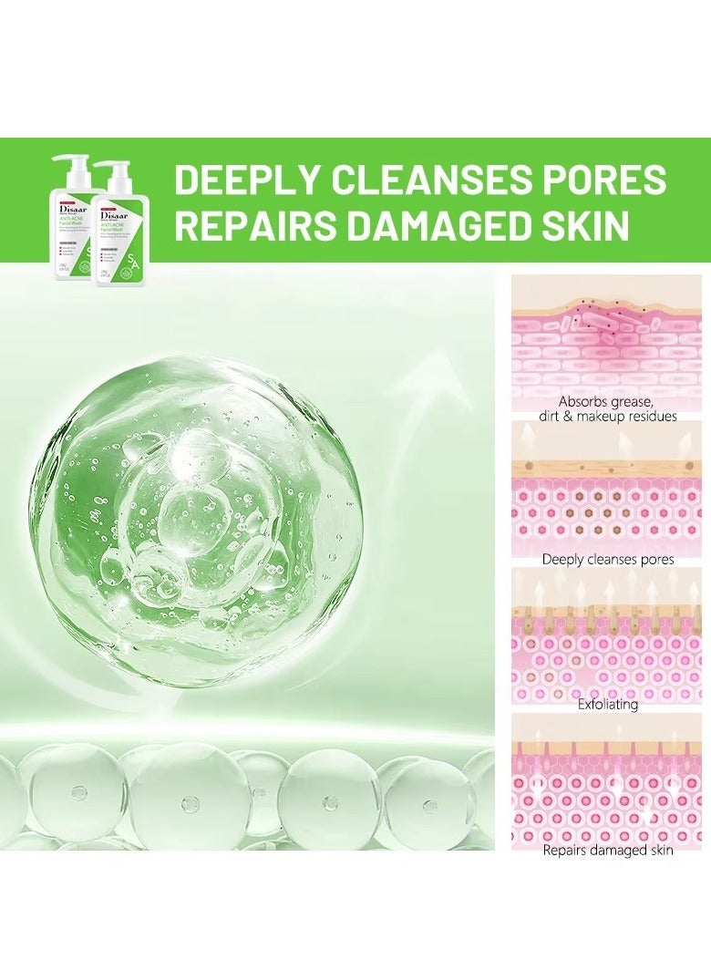 Disaar SA Anti Acne Facial Wash with Salicylic Acid Ceramide and Vitamin B5 for Pimples and Oily Skin  - Image 3
