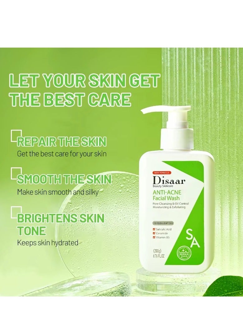 Disaar SA Anti Acne Facial Wash with Salicylic Acid Ceramide and Vitamin B5 for Pimples and Oily Skin  - Image 4