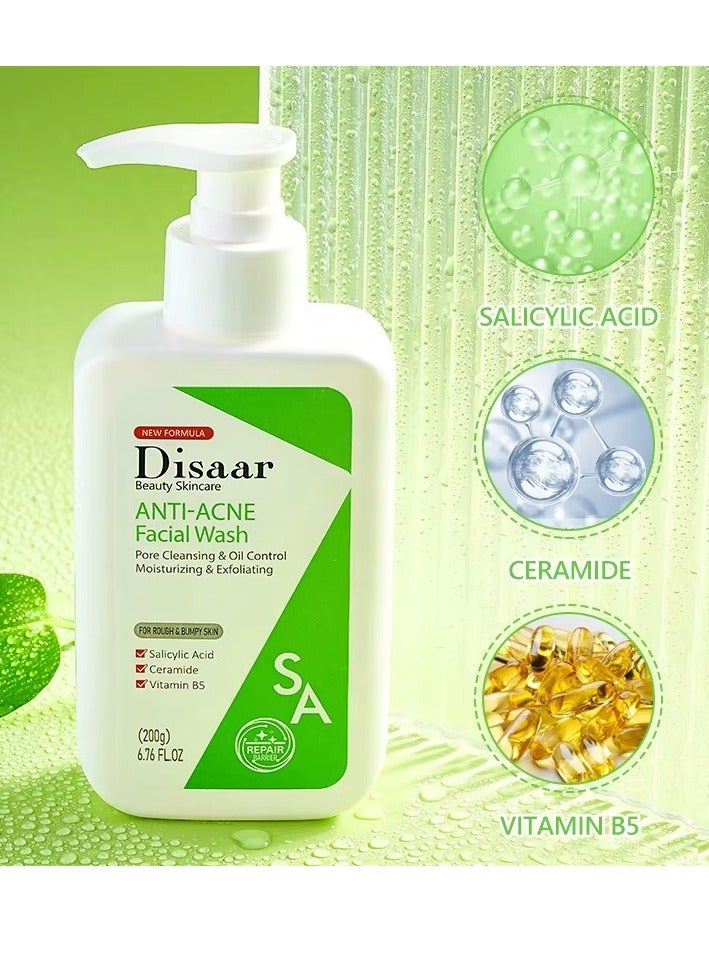 Disaar SA Anti Acne Facial Wash with Salicylic Acid Ceramide and Vitamin B5 for Pimples and Oily Skin  - Image 2