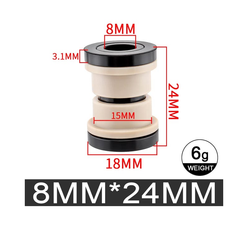 Bibike MTB Rear Shock Mounting Hardware M8x22/24/32/44/54/68mm Rear Shock Bushing Compatible with Fox RockShox Marzocchi DVO DNM - Image 2