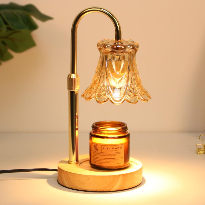 GEEZO Fragrance Candle Warmer Lampï¼ŒElectric Candle Warmer with Timer & Dimmerï¼ŒMom Christmas Birthday Gifts for Women, House Warming Gifts New Home Bedroom Decor - Image 1