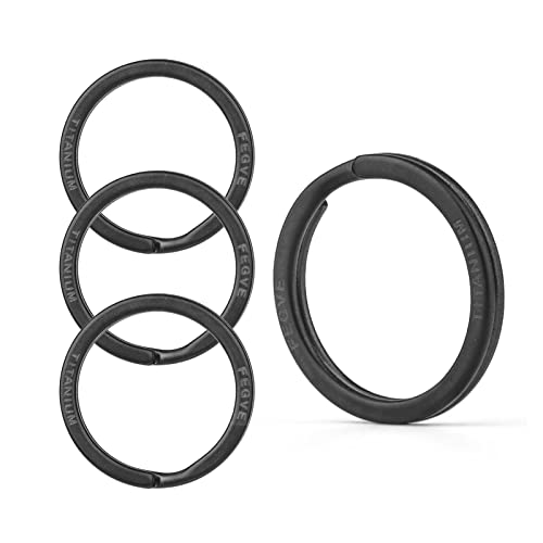 FEGVE Titanium Key Chain Rings Split Rings 4 Pack – Durable, Lightweight and Corrosion-Resistant Keyrings for Home & Car Keys - Image 1