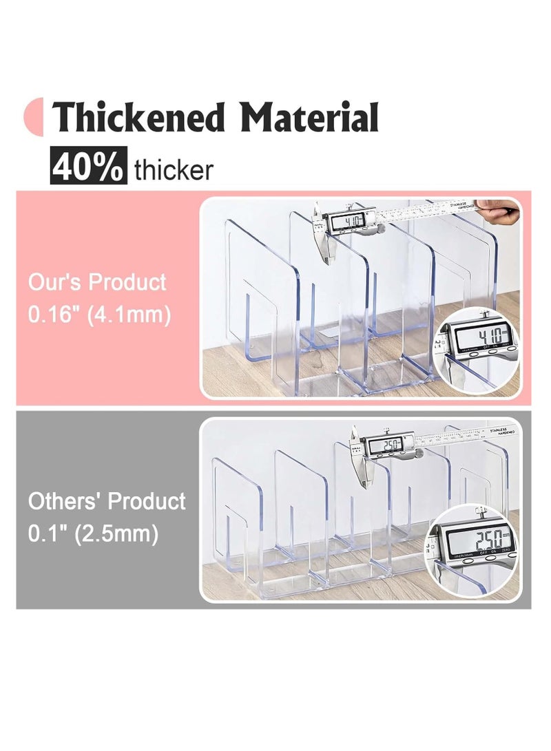 Closet Divided Storage For Bags, Clutches, Wallets, Wristlets - Space-Saving Bedroom And Cabinet Organization, Lumiere Collection - Clear  - Image 4