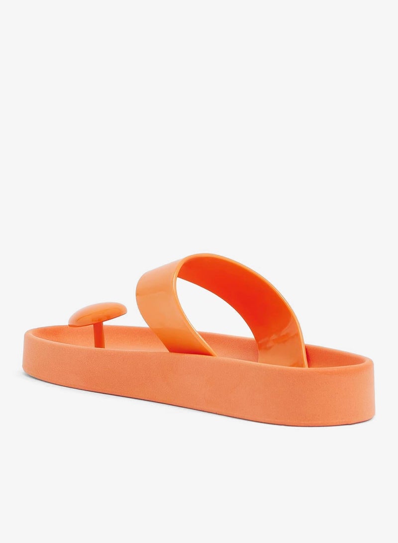 Voices Smooth Stone Women'S Anti Slip Sole  Single Strap Sandals - Orange - Image 2