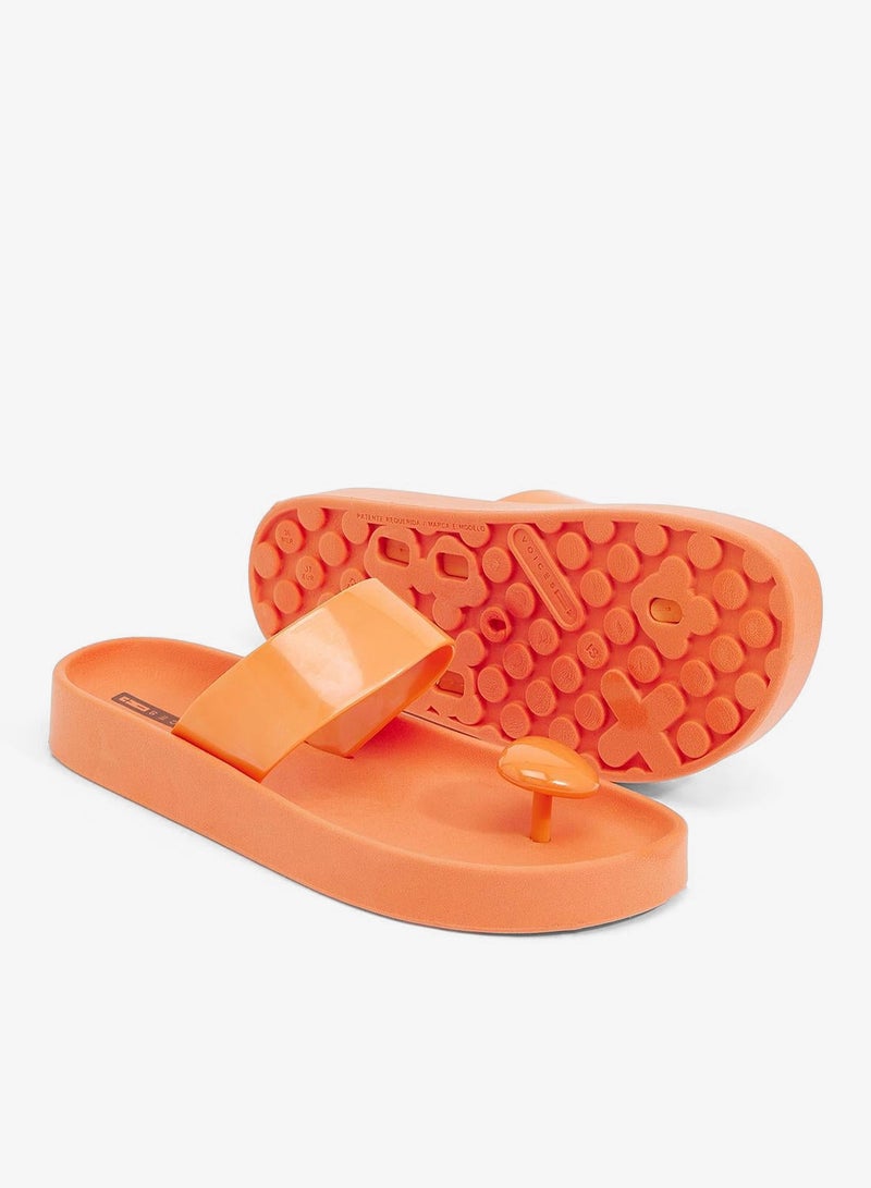 Voices Smooth Stone Women'S Anti Slip Sole  Single Strap Sandals - Orange - Image 3