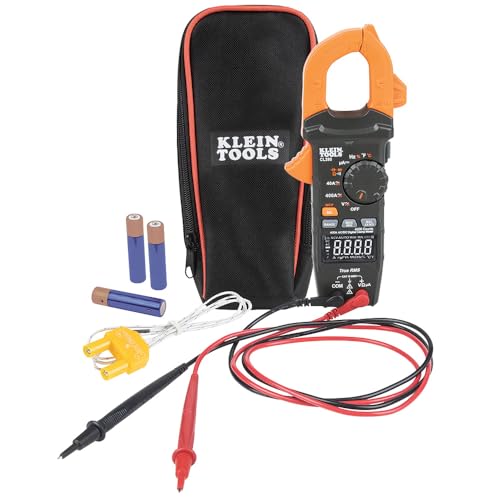 Klein Tools CL390 AC/DC Digital Clamp Meter, Auto-Ranging, 400 Amp, NCVT Tester, Hi-Viz LCD Display, TRMS, Continuity Resistance, Temperature and More - Image 1