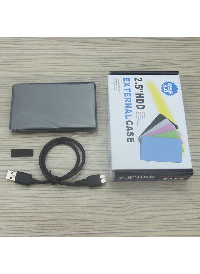 Generic Usb3.0 Tool-free 2.5-inch Sata Serial Port Mechanical Solid State Drive External Mobile Hard Drive Box No Screws Required-Color:U25Q730M-BP-no Leather Case Black  - Image 5