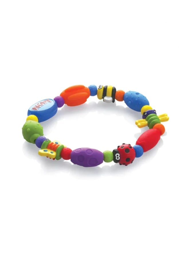 Nuby Bug A Loop Teether Toy, Multi-Texture Sensory Teether for Babies, Easy Grip Developmental Toy for Teething Relief and Play, Assorted - Image 2