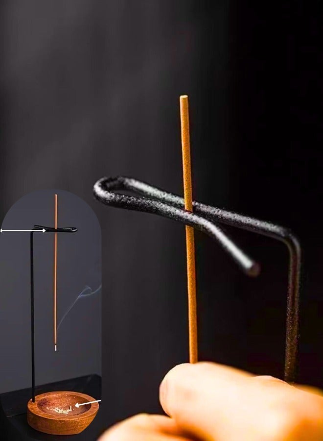 تشيس اب حامل بخور، مصيدة رماد خشبية - مبخرة متعددة الأغراض مع حامل أعواد نحاسي للمنزل، واليوغا، والتأمل، والمنتجعات الصحية - صينية أعواد بخور مزخرفة ومصنوعة يدويًا للاسترخاء - Image 2