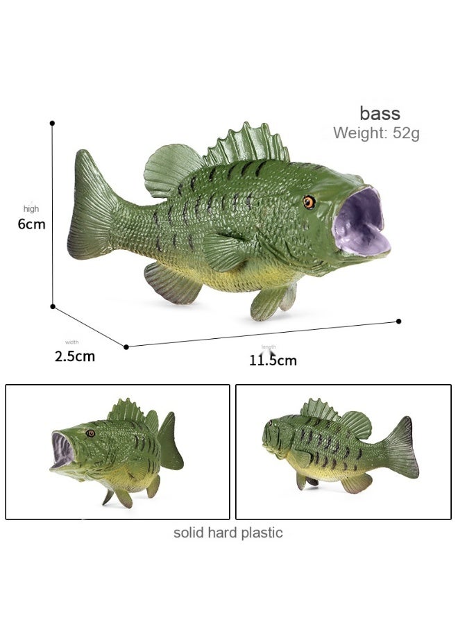 NIBEMINENT Children's Realistic Big Mouth Bass Model Toy